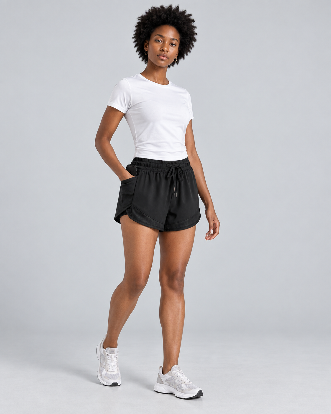 DASH — Lined sports shorts with pocket — front view