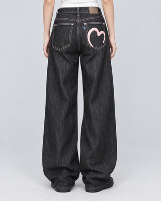 DISTRICT — Wide-leg baggy jeans — back view