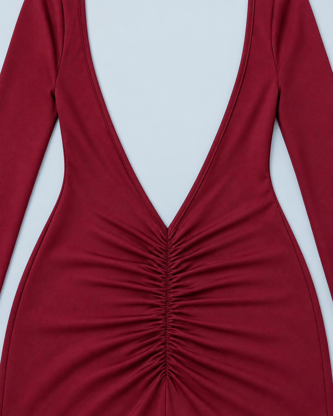 DOS — Long-sleeved open-back maxi dress