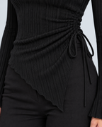 ECLIPSE — Asymmetric top with flared sleeves