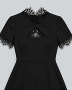 ELEONORE — Mini dress with lace details