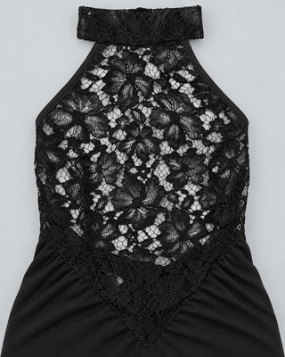 ELODIE — Maxi dress with lace panel