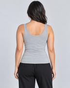 ESSENTIEL — Ribbed scoop-neck tank top — back view