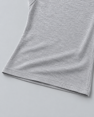 ESSENTIEL — Ribbed scoop-neck tank top