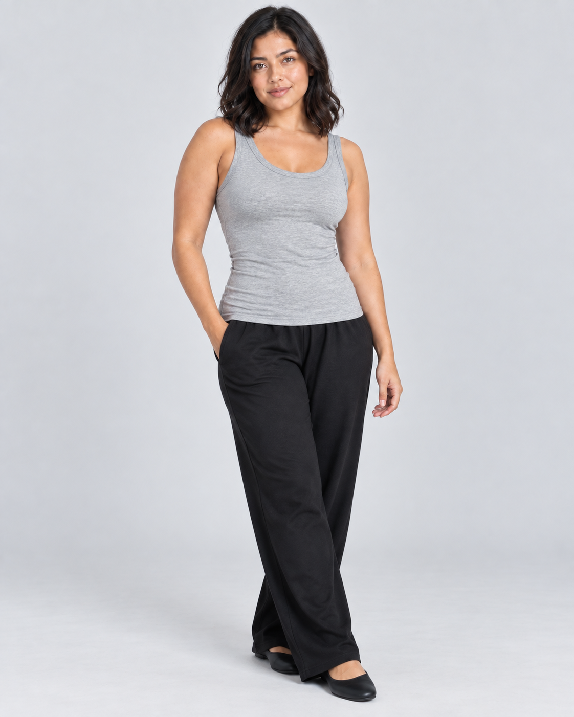 ESSENTIEL — Ribbed scoop-neck tank top