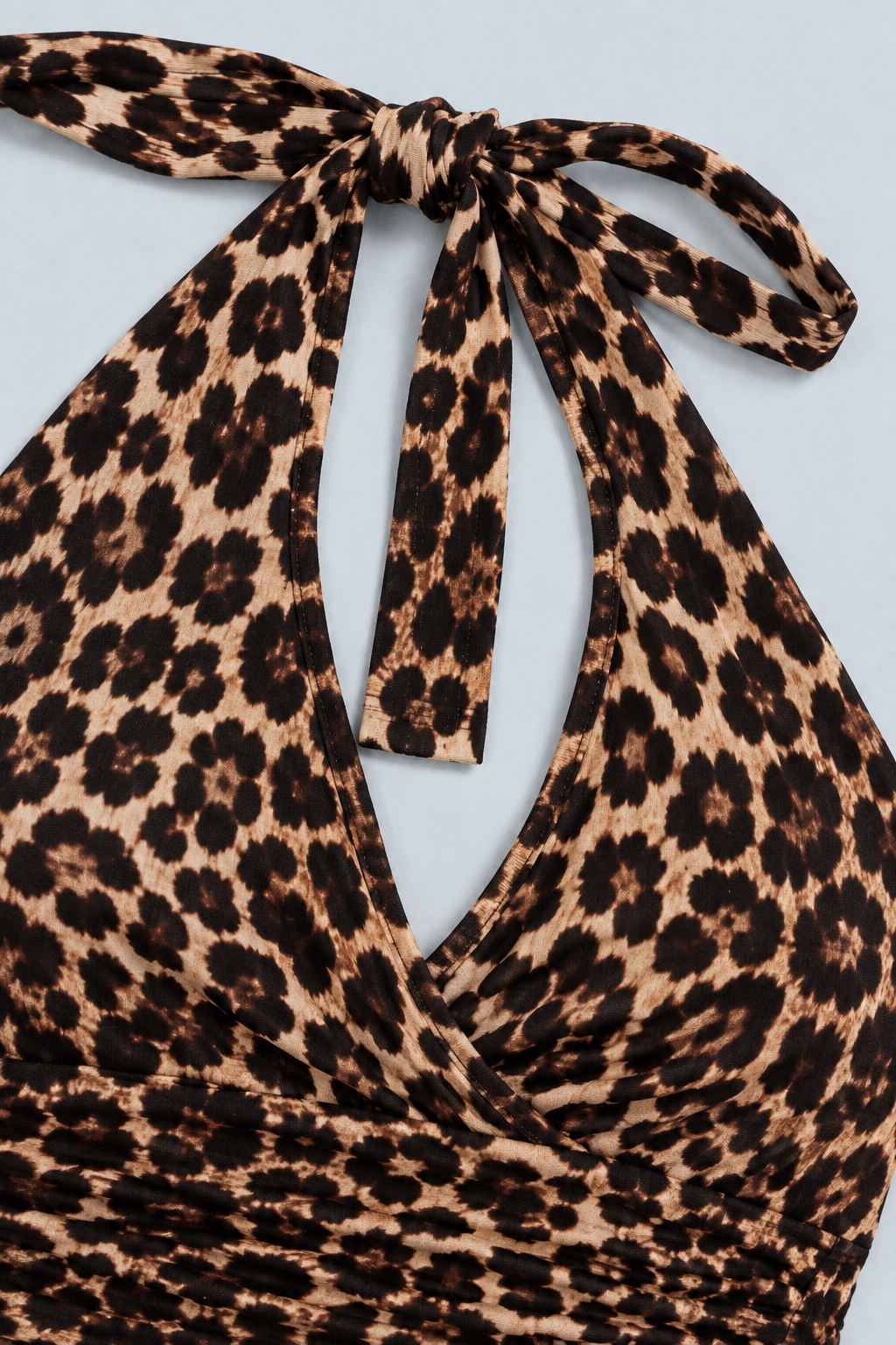 FELINE — Leopard-print tie-neck top