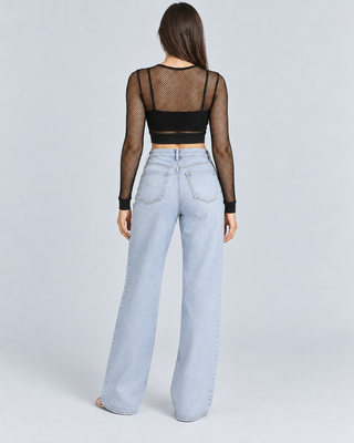 FISHNET — Mesh crop top — back view