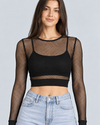 FISHNET — Mesh crop top