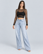 FISHNET — Mesh crop top