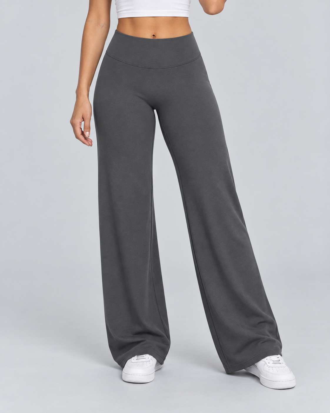 FLOW — Relaxed stretch trousers — front view