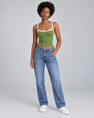 FRAME — Contrast-trim camisole