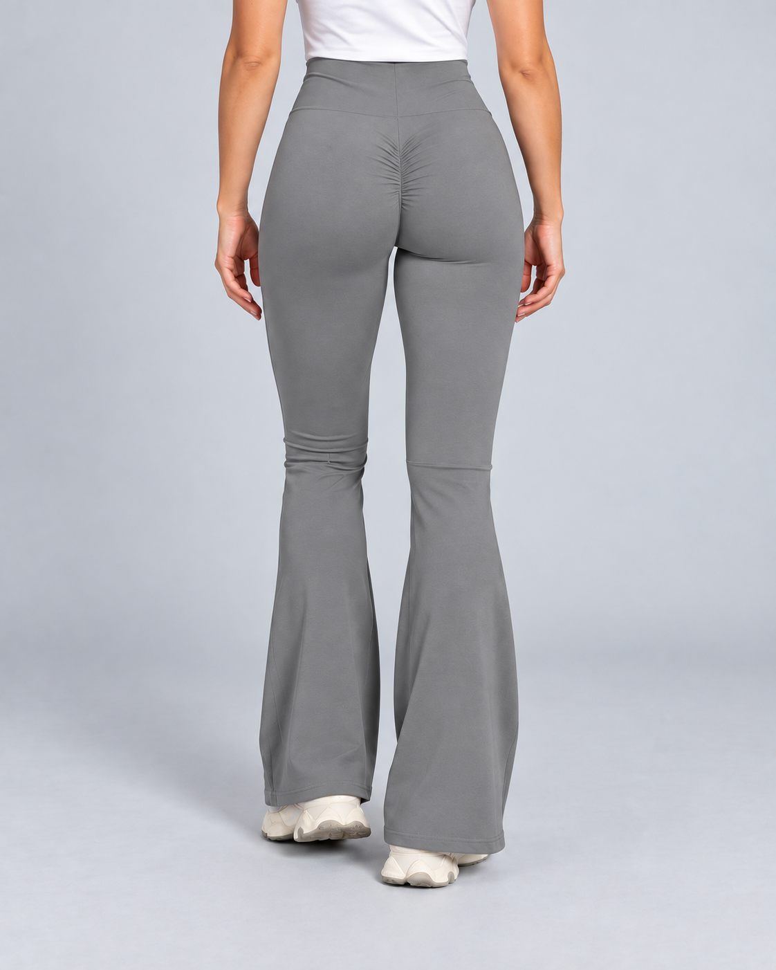 GRAVITY — Back-ruched flared leggings — back view