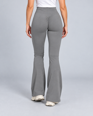 GRAVITY — Back-ruched flared leggings — back view