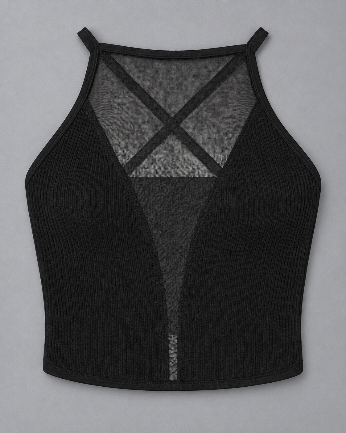 HALO — Halter top with sheer panel