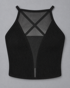 HALO — Halter top with sheer panel