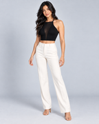 HALO — Halter top with sheer panel