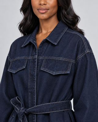 INDIGO — Denim jacket and trouser set