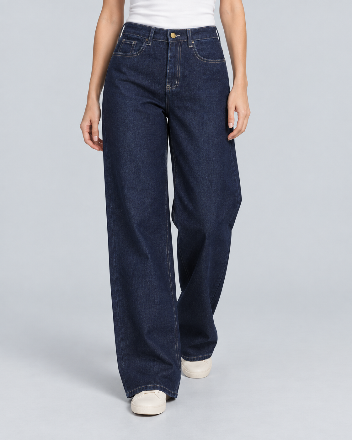 INDIGO — Denim trousers — front view