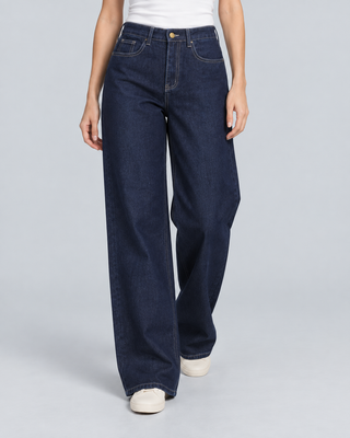 INDIGO — Denim trousers — front view