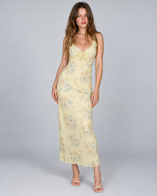 JARDIN — Floral-print maxi dress — front view