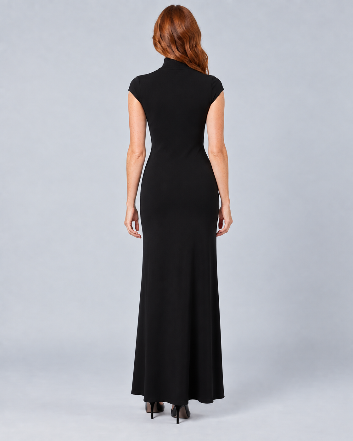 JEWEL — Maxi dress with cut-out and buckle — back view