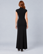 JEWEL — Maxi dress with cut-out and buckle — back view