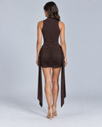 KIRA — Ruched mini dress — back view
