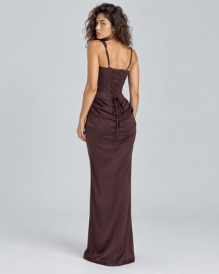 MAELLE — Open-back maxi dress — back view