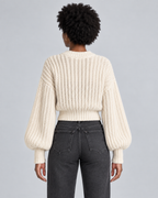 MAILLE — Knit jumper with wide sleeves — back view