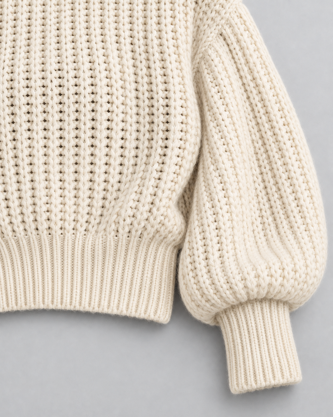 MAILLE — Knit jumper with wide sleeves — front view