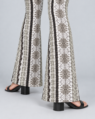 MOSAIQUE — Printed flared trousers