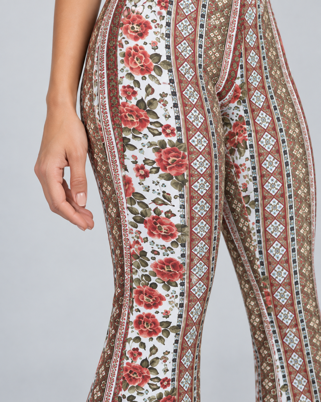 MOSAIQUE — Printed flared trousers
