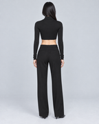 NECK — High-neck crop top — back view