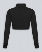 NECK — High-neck crop top — back view