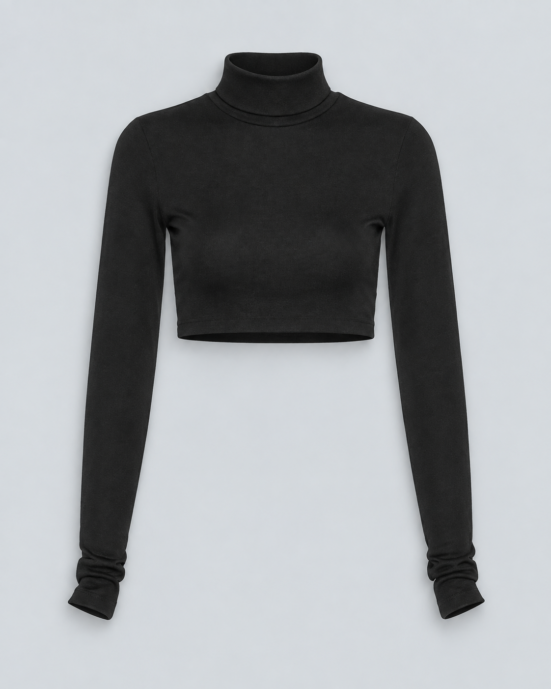 NECK — High-neck crop top — front view