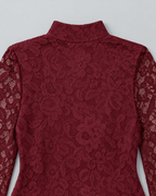 NOCTURNE — Lace long-sleeve mini dress