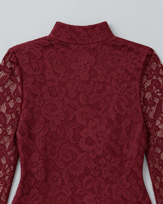 NOCTURNE — Lace long-sleeve mini dress