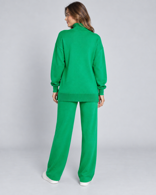 NUAGE — Knit top and trousers set — back view