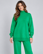 NUAGE — Knit top and trousers set