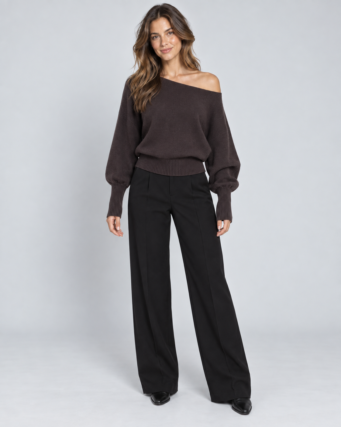NUANCE — Wide-neck jumper — front view