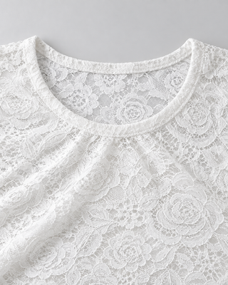 OMBRE — Long-sleeved lace mini dress