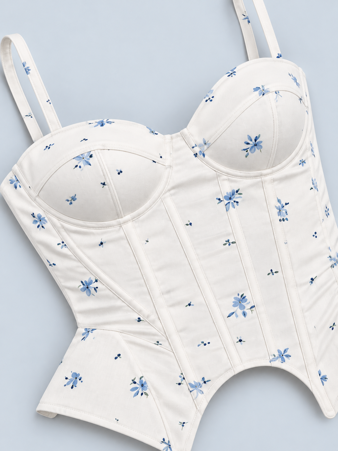 OPERA — Printed corset top with lace-up back