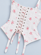 OPERA — Printed corset top with lace-up back