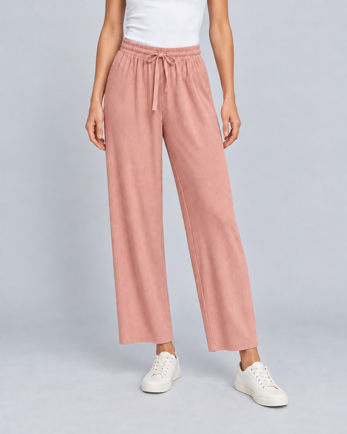 PALMA — Flowing wide-leg trousers — front view