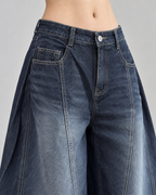 PATCH — Wide-leg panelled jeans