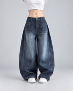 PATCH — Wide-leg panelled jeans — front view