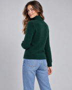 PLUME — Fuzzy high-neck jumper — back view