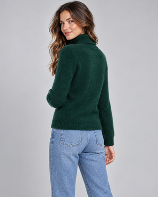 PLUME — Fuzzy high-neck jumper — back view