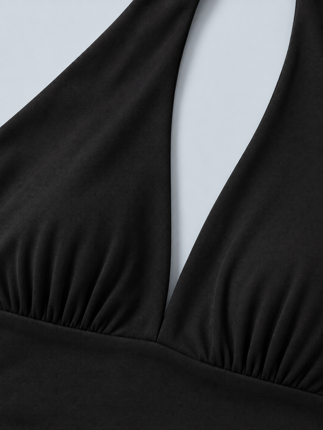 PLUNGE — Plunging halter top