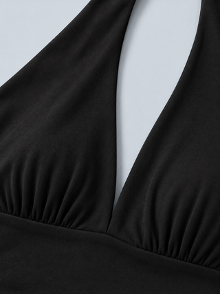 PLUNGE — Plunging halter top